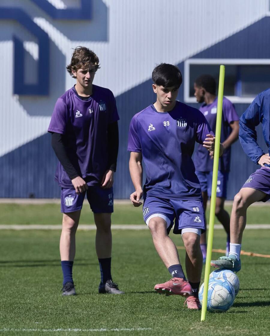 Young soccer player during a training session